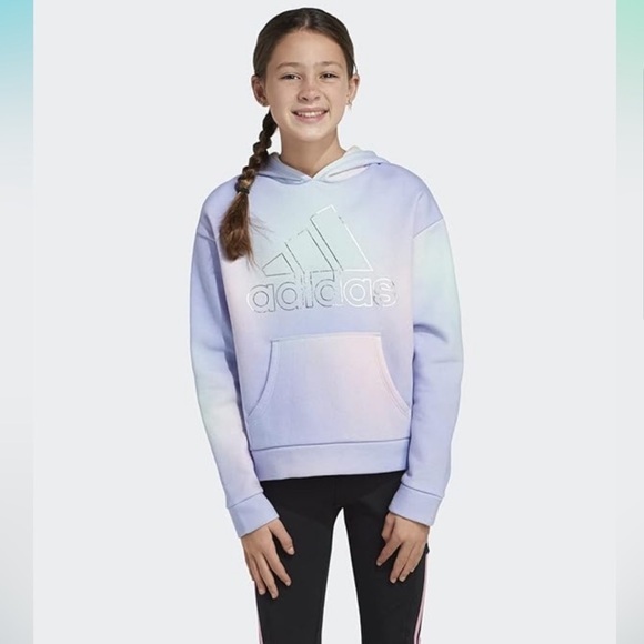 adidas Other - Adidas Girls XL (16) Purple Gradient Fleece‎ Hoodie